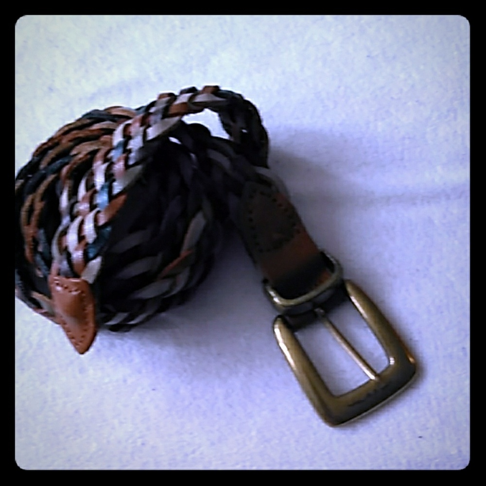 Womans Braided Leather Belt